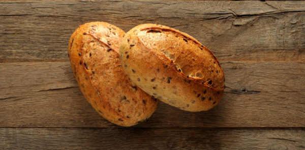 Brown bun with seeds