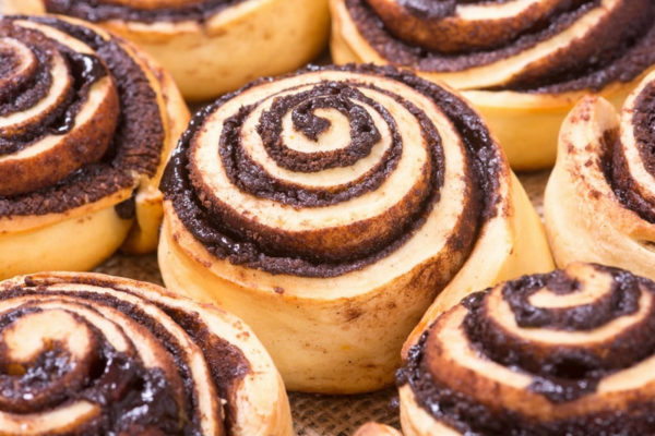Puff pastries with chocolate
